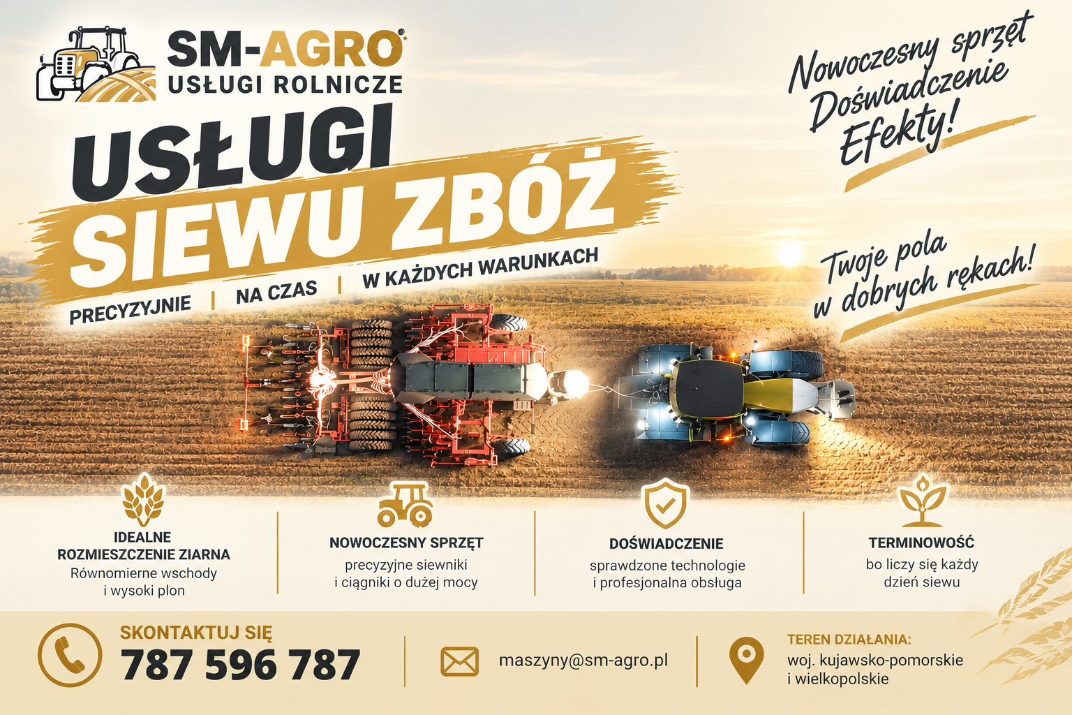 Profesjonalny baner SM AGRO – siew zbóż